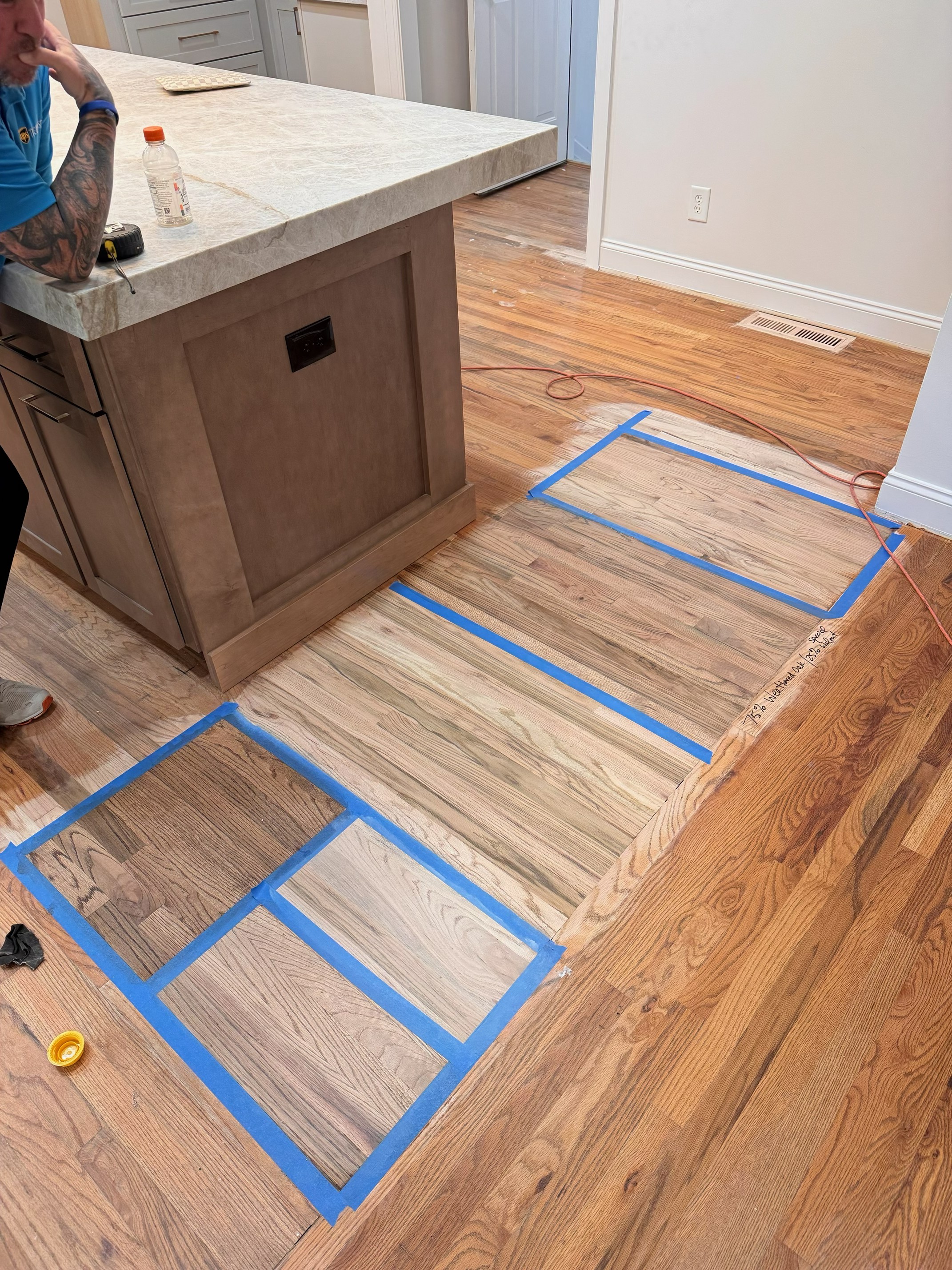 Custom stained flooring