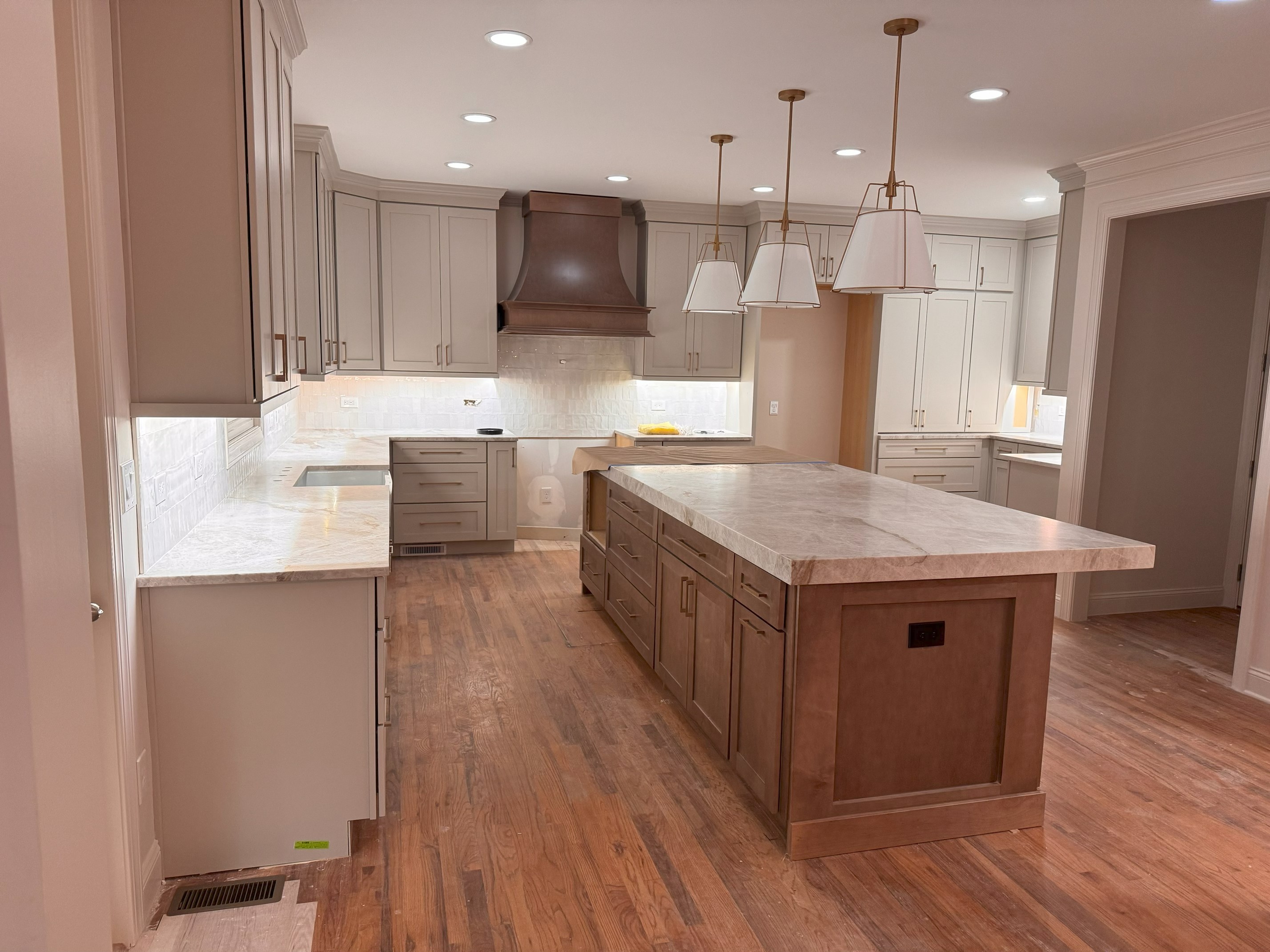 Finished kitchen remodel by Cornerstone Constructors